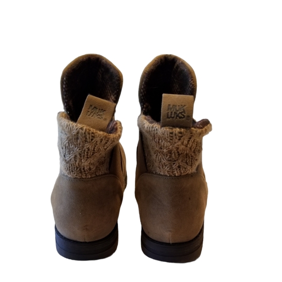 Muk Luks Women's 10 Mila Ankle Boots In Walnut - Picture 2 of 6